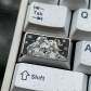 1.75U Caps Lock / Shift Titanium Alloy Artisan Keycaps Precision Pointillism for Mechanical Keyboard -Yae Miko & Raiden Shogun